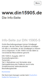 Mobile Screenshot of din15905.de